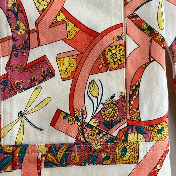 Salvatore Ferragamo white and orange jacket with a zipper - Picture 5 of 11